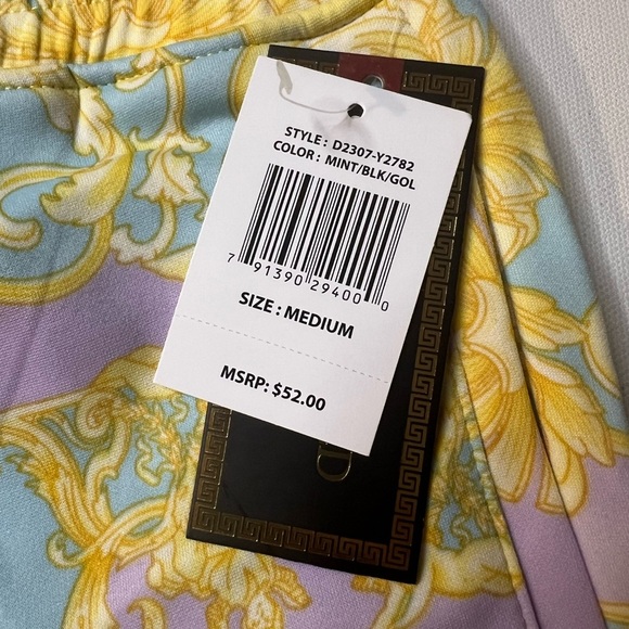 NWT Men's Pastel Baroque Print Board Shorts Size Medium (Z) - Picture 3 of 7